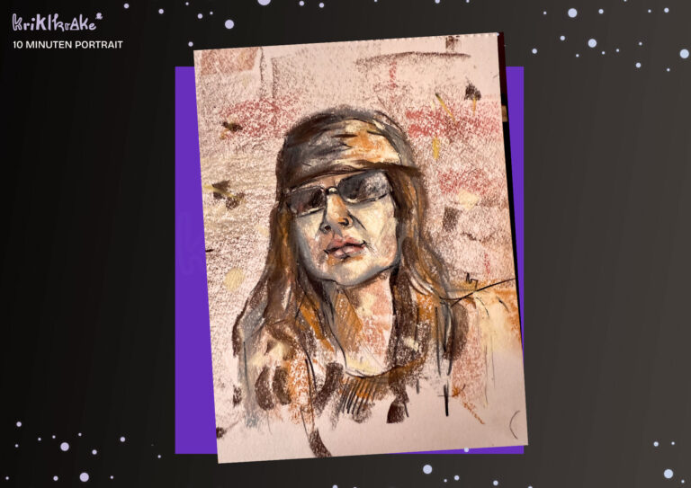 Portrait Illustration von Angie von der Band ChillString aus Erfurt Ilmenau